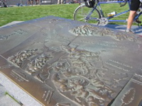 Brass relief map